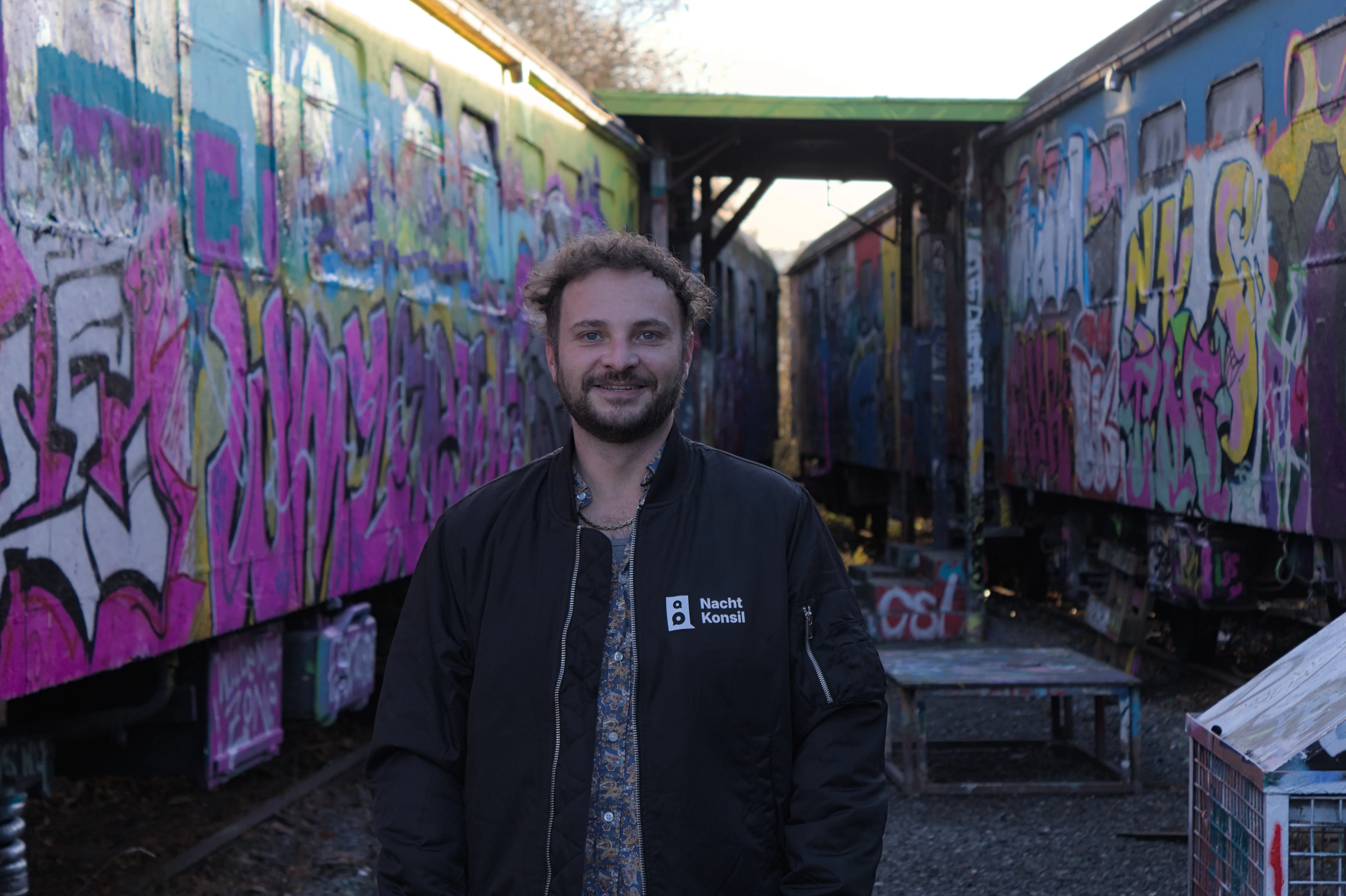 Ein Bild vom Shooting mit Jenas Nachtbürgermeister: Christoph Litwinow.